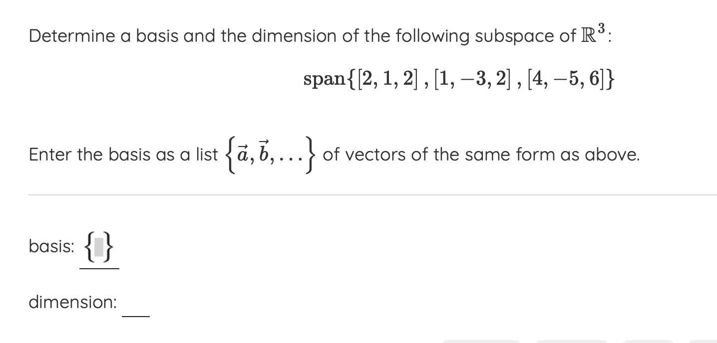 Solved Determine A Basis And The Dimension Of The Following | Chegg.com