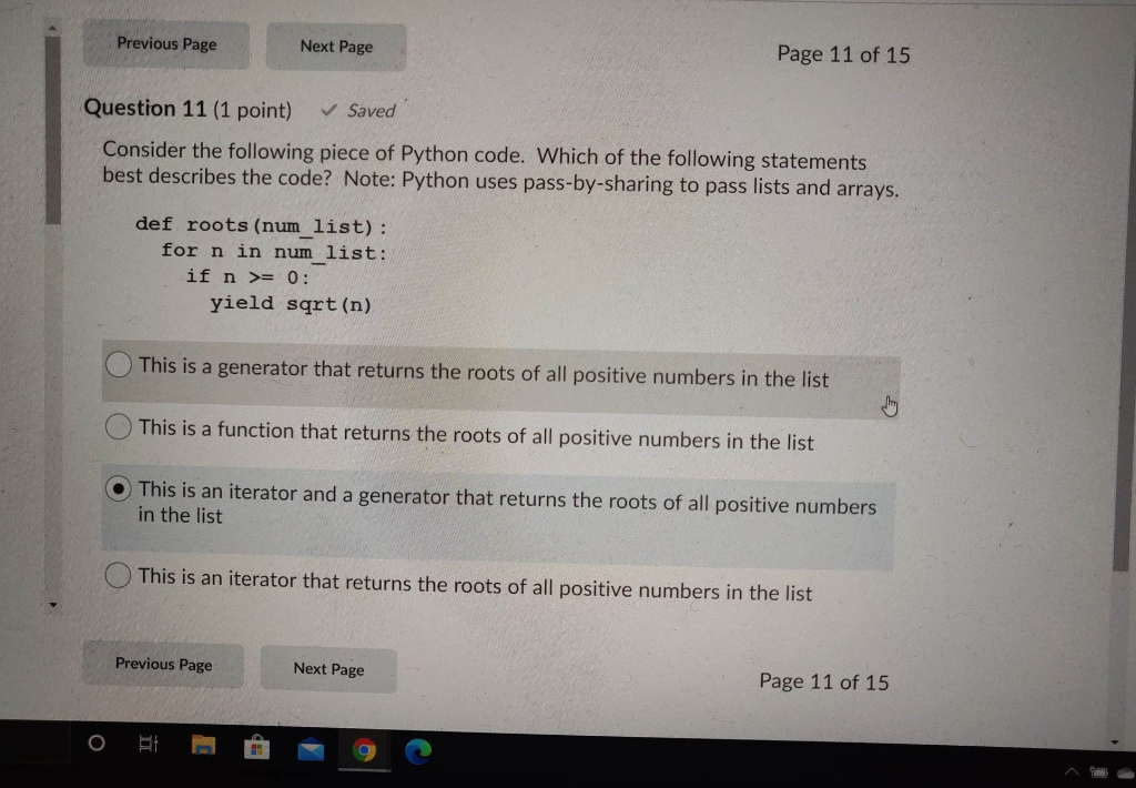 Solved Previous Page Next Page Page 11 of 15 Question 11 (1 | Chegg.com