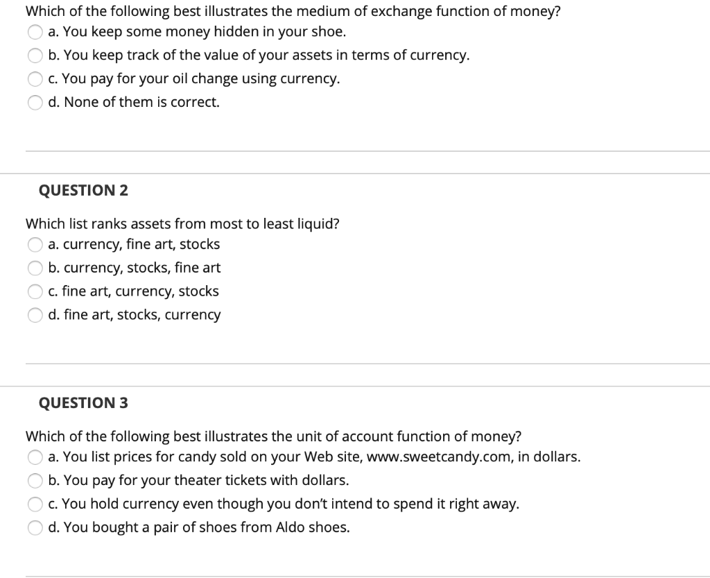 Solved QUESTION 14 Currency Includes O A Paper Bills And Chegg