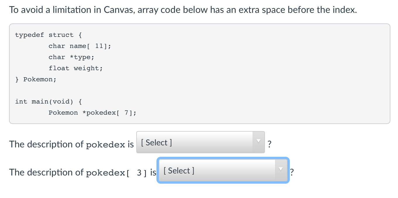 Solved Select from (for both): A. a Pokemon structure; B. an | Chegg.com