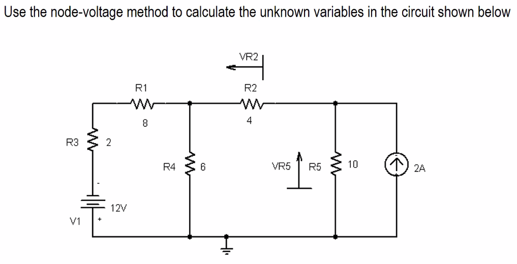 Solved Use the node-voltage method to calculate the unknown | Chegg.com