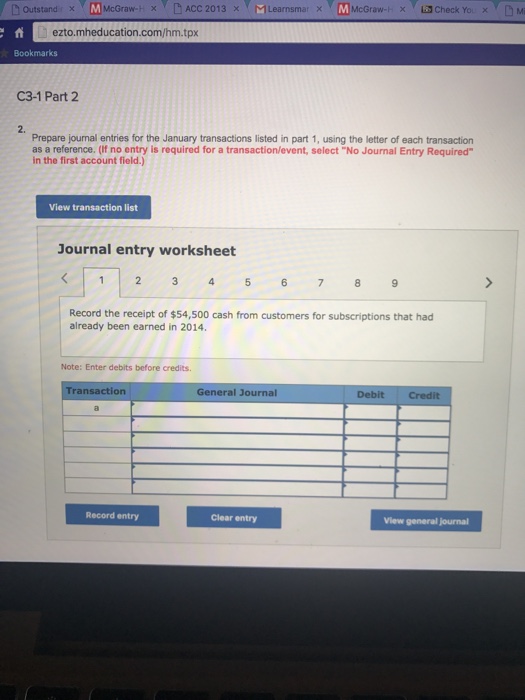 connect accounting chapter 2 homework answers