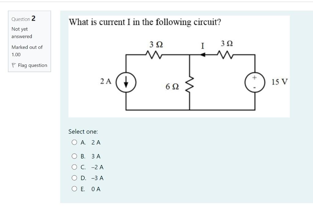 Solved Question 2 What Is Current I In The Following | Chegg.com