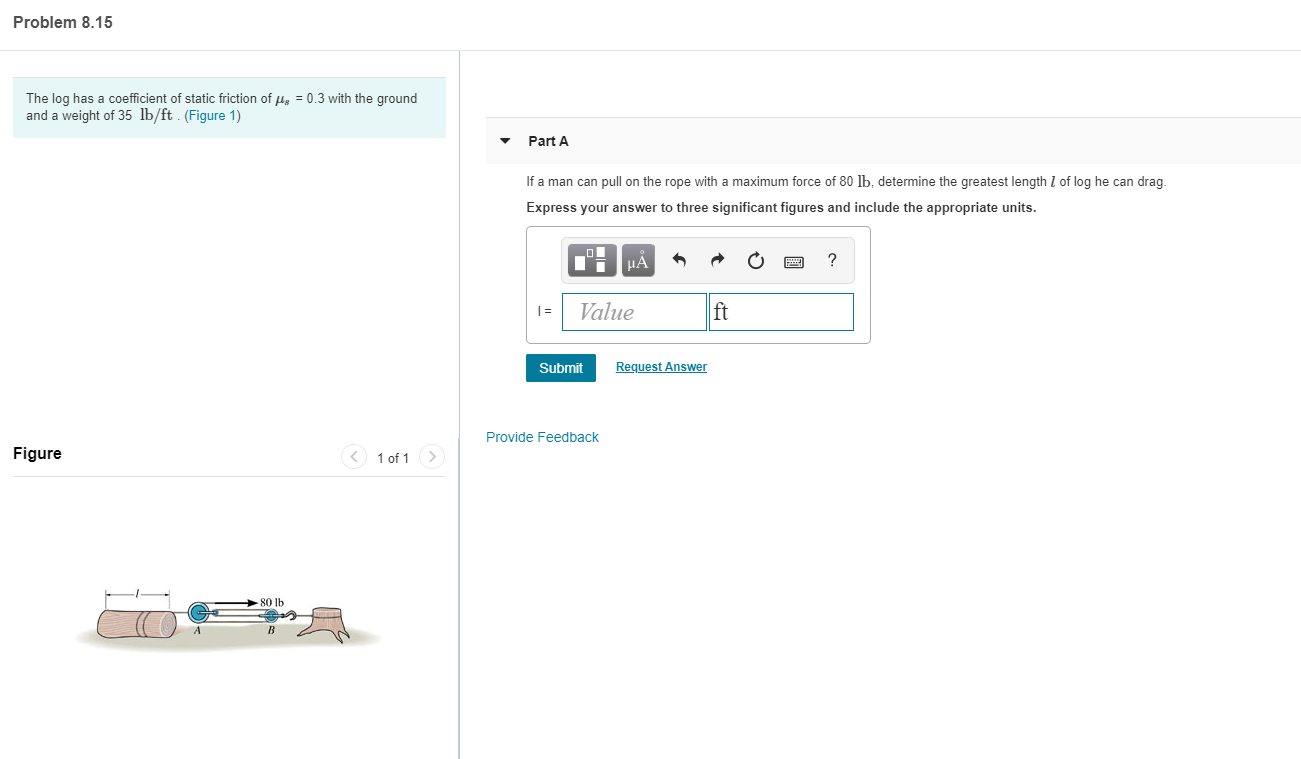 Solved Problem 8.65 The coefficient of static friction | Chegg.com