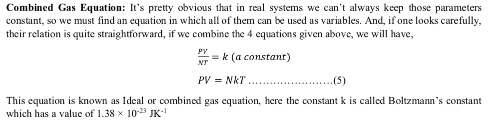 Solved Combined Gas Equation: It's Pretty Obvious That In | Chegg.com