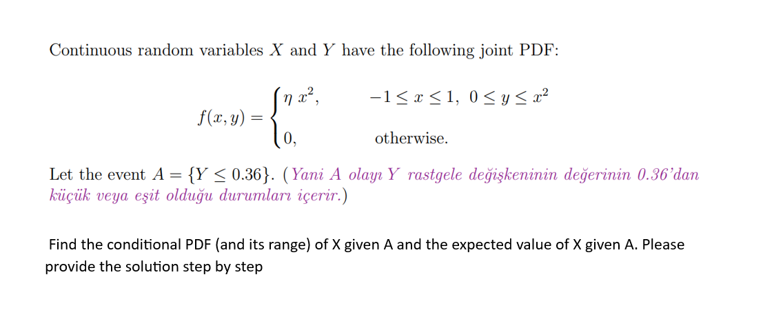 Solved Continuous Random Variables X And Y Have The | Chegg.com