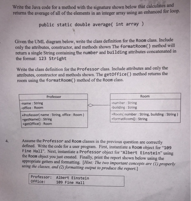 Solved Write the Java code for a method with the signature | Chegg.com