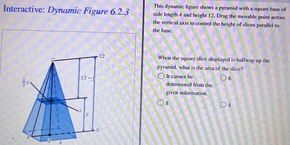 Solved This dynamic figure shows a pyramid with a square | Chegg.com