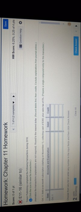 Solved Homework: Chapter 11 Homework Save Score: 0 of 1 pt 1 | Chegg.com