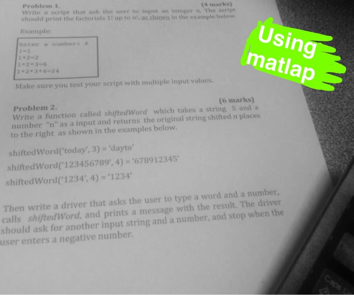 Solved Write a script that ask the user to input an integer | Chegg.com