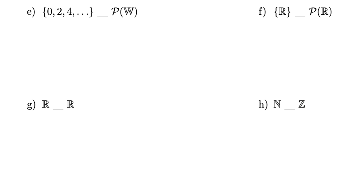 Solved 2. [10 pts] Insert either ⊆ or ⊈ to make a true | Chegg.com