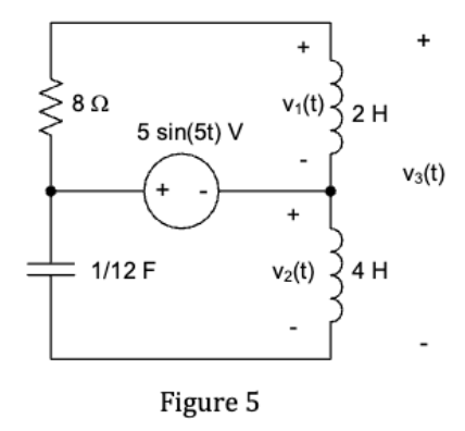 Solved For the circuit in Figure 5:a) ﻿Find the phasor | Chegg.com