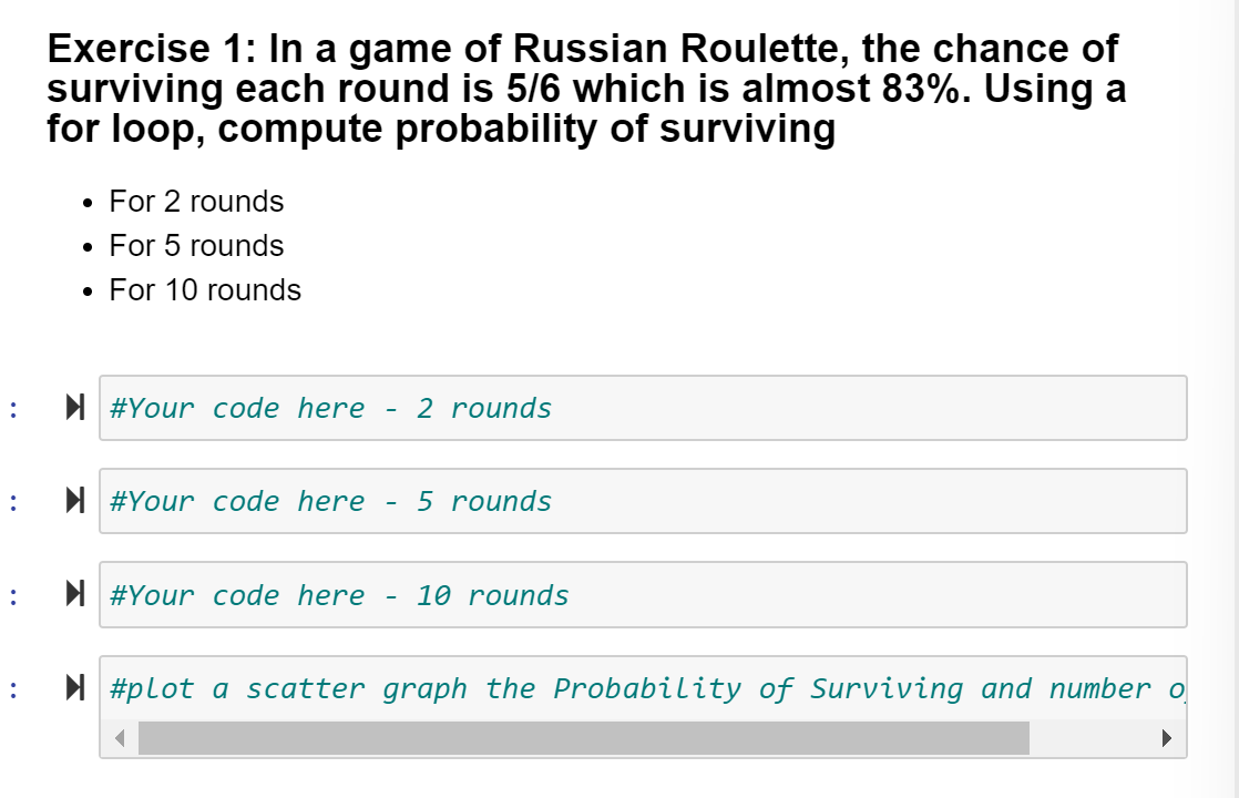 SOLUTION: Russian roulette - Studypool