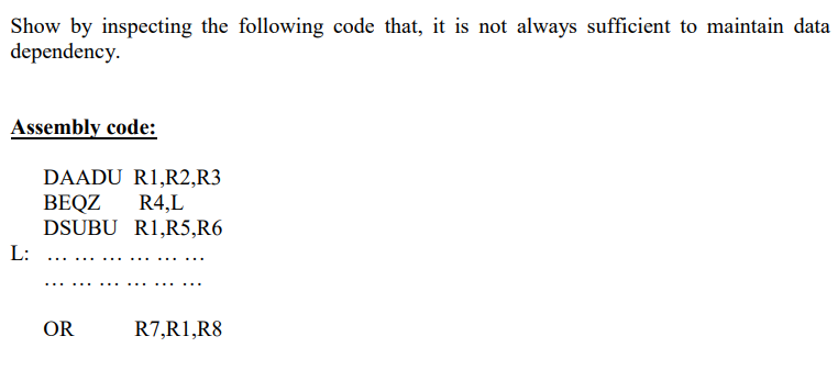 Solved Show by inspecting the following code that, it is not | Chegg.com