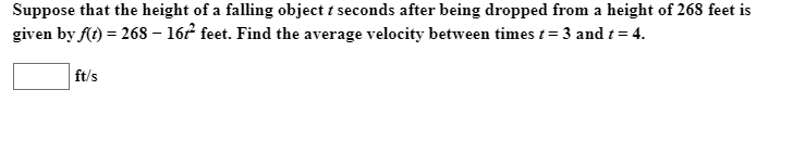 Solved Suppose That The Height Of A Falling Object T Seconds | Chegg.com