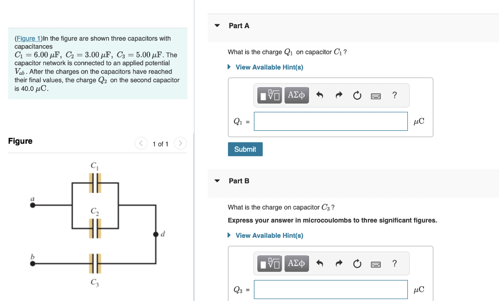 Solved In The Figure Are Shown Three Capacitors With Chegg Com