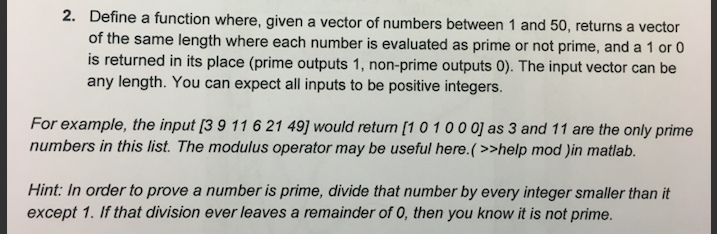 Solved Define a function where, given a vector of numbers | Chegg.com