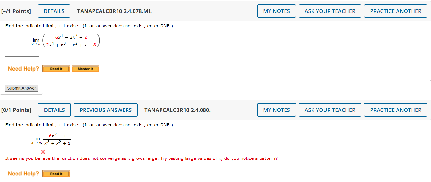 Solved Find the indicated limit, if it exists. (If an answer