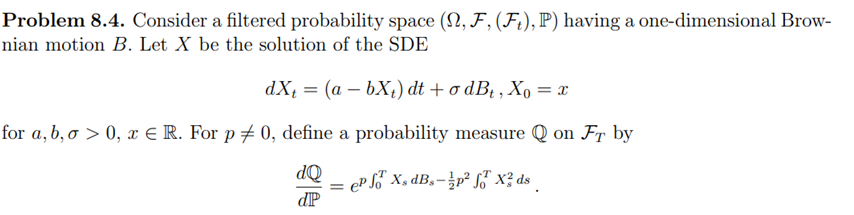 Solved Problem 8.4. Consider A Filtered Probability Space | Chegg.com