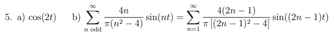 Solved Question on Fourier Series even and odd | Chegg.com