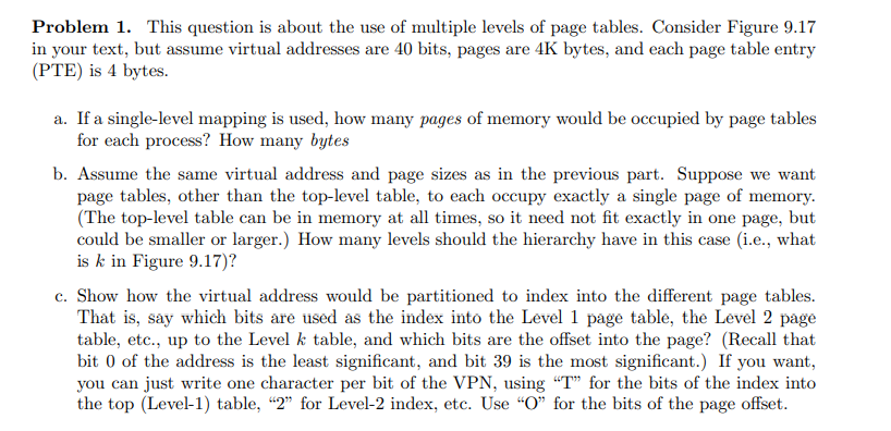 Solved Figure 9.17 A two-level page table hierarchy.Problem | Chegg.com