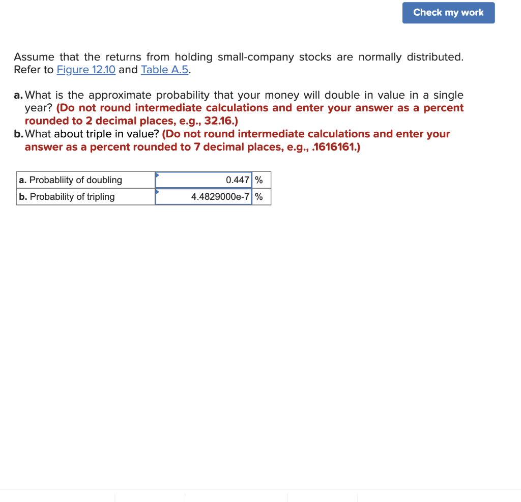 Solved TABLE A.5 Cumulative normal distribution This table
