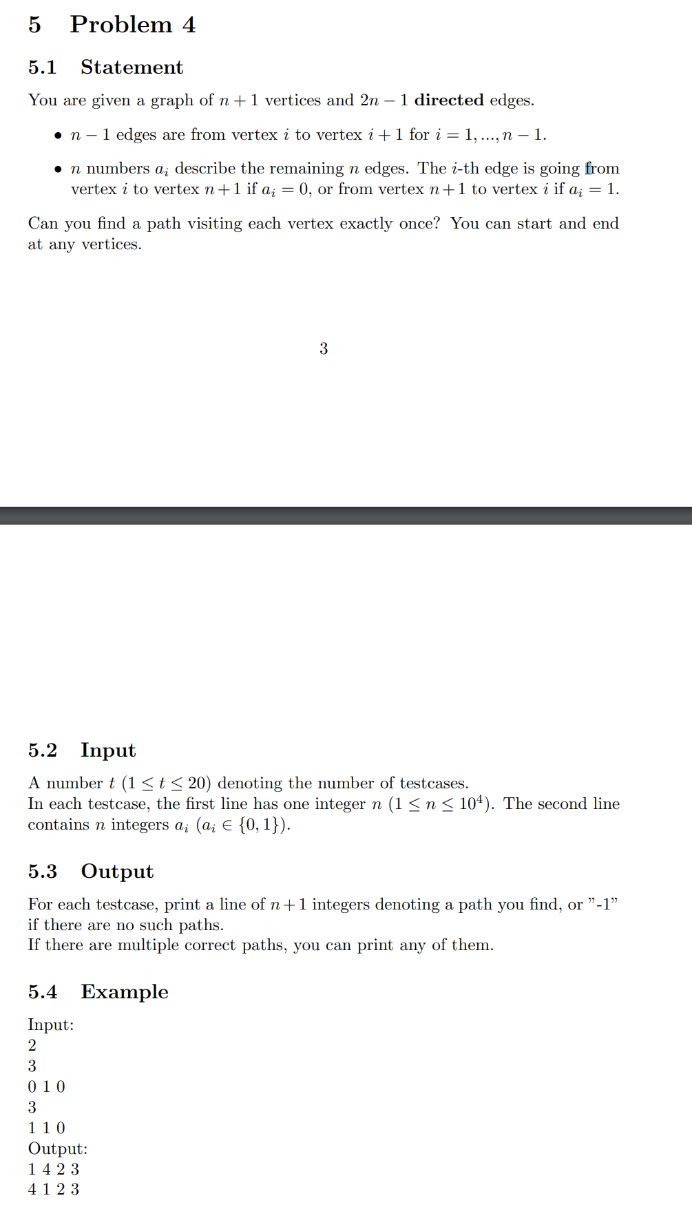 Solved 5 Problem 4 5.1 Statement You are given a graph of n | Chegg.com