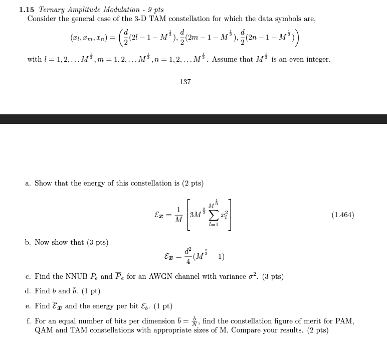 Solved 1.15 ﻿Ternary Amplitude Modulation - 9 ﻿ptsConsider | Chegg.com