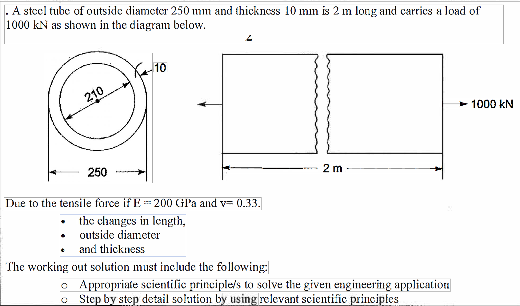 Answered: A steel tube having an outer diameter…