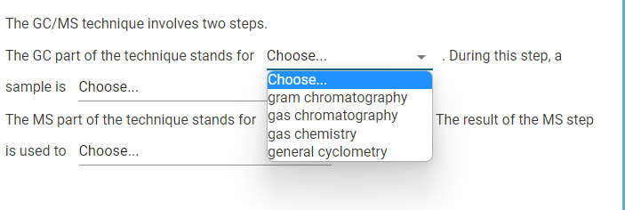 Solved . During this step, a The GC/MS technique involves | Chegg.com
