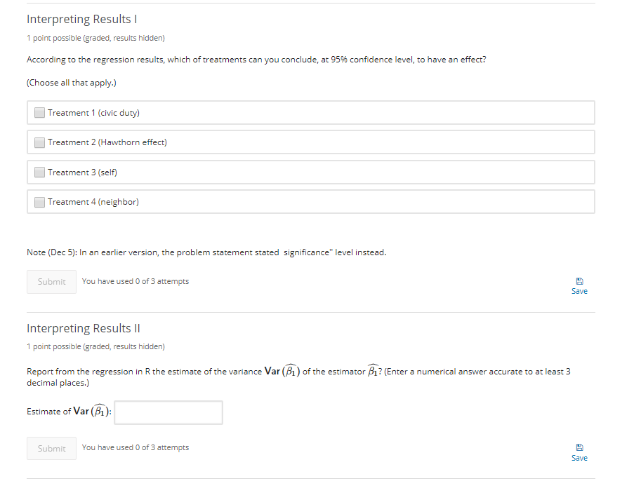 Interpreting Results I 1 Point Possible graded Chegg