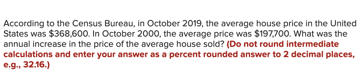 Solved According To The Census Bureau, In October 2019, The | Chegg.com