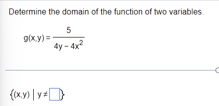 Solved Determine the domain of the function of two | Chegg.com