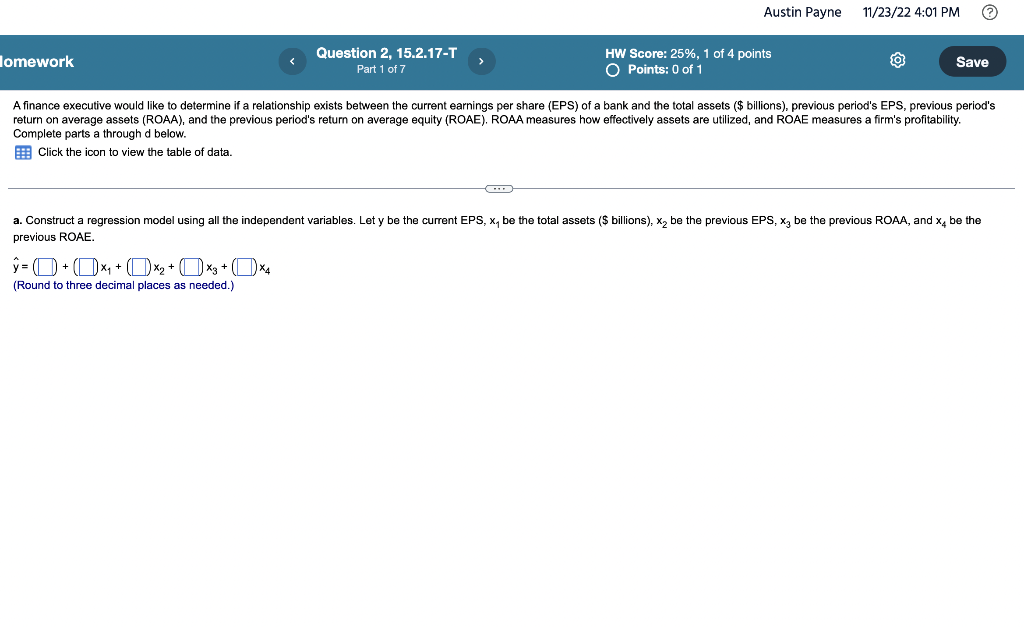 Solved a. Construct a regression model using all the | Chegg.com