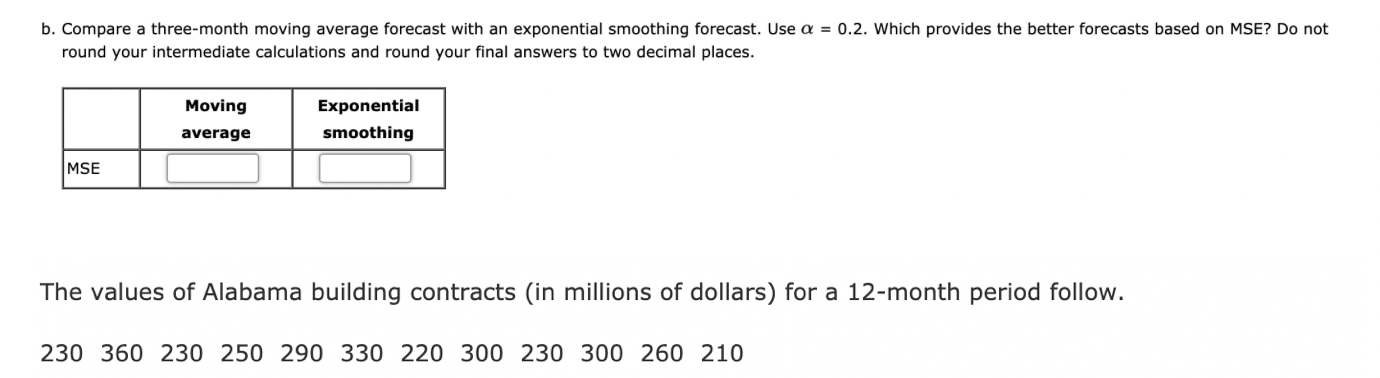 Solved B. Compare A Three-month Moving Average Forecast With | Chegg.com