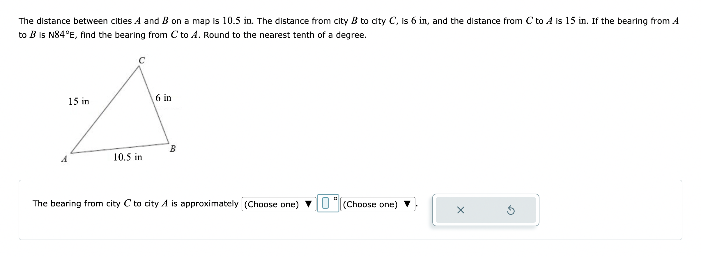 Solved The Distance Between Cities A And B On A Map Is 10.5 | Chegg.com