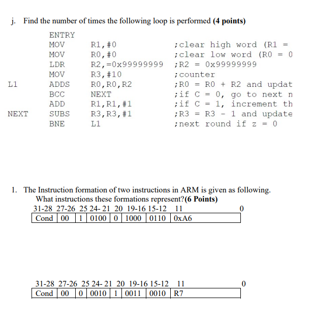 Solved j. Find the number of times the following loop is | Chegg.com