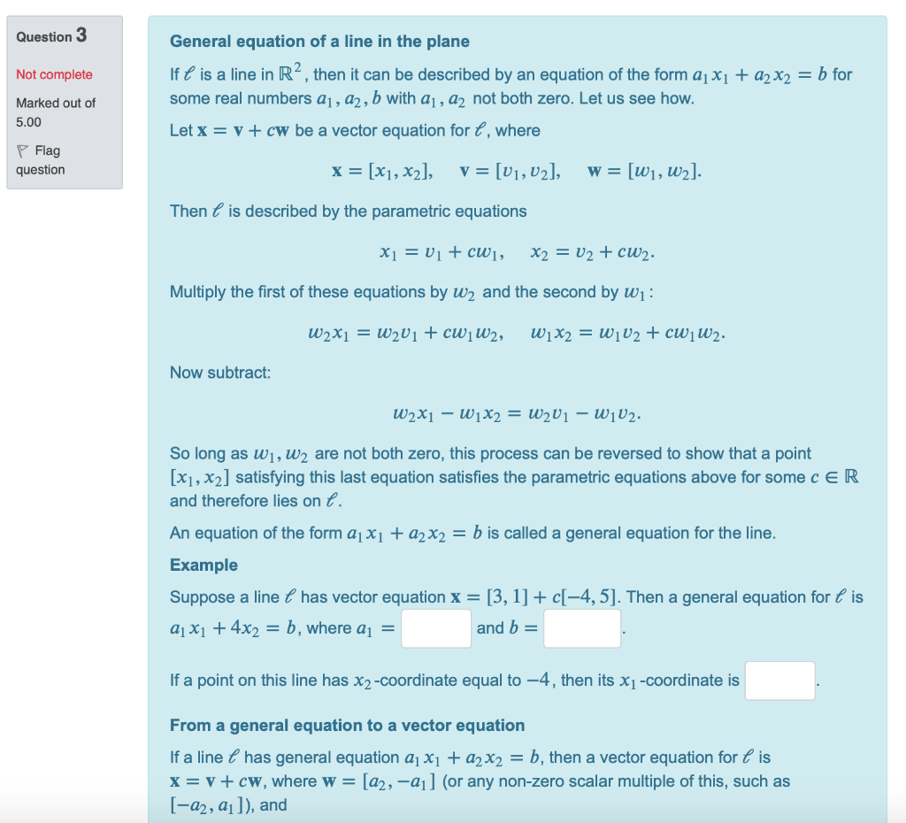 Solved Question 1 Definition Of A Line Not Complete A Lin Chegg Com