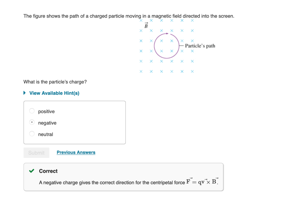 Solved The Figure Shows The Path Of A Charged Particle | Chegg.com