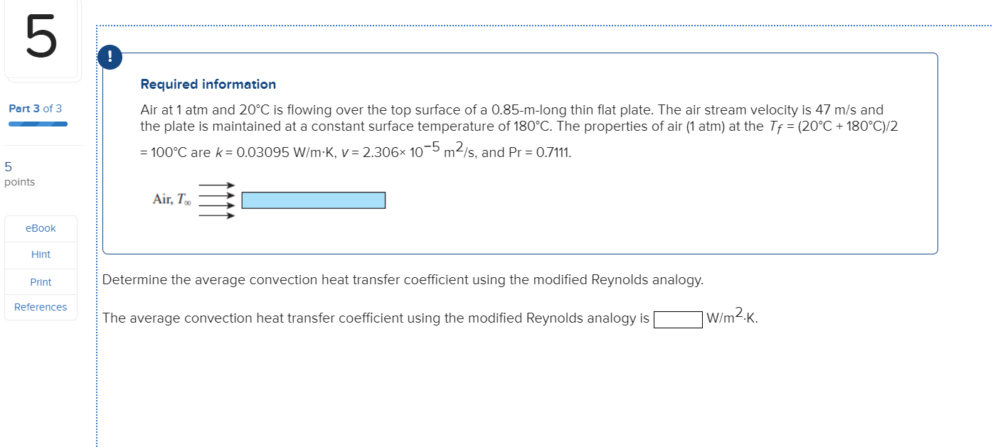 Solved Part 2 of 3 Required information Air at 1 atm and | Chegg.com