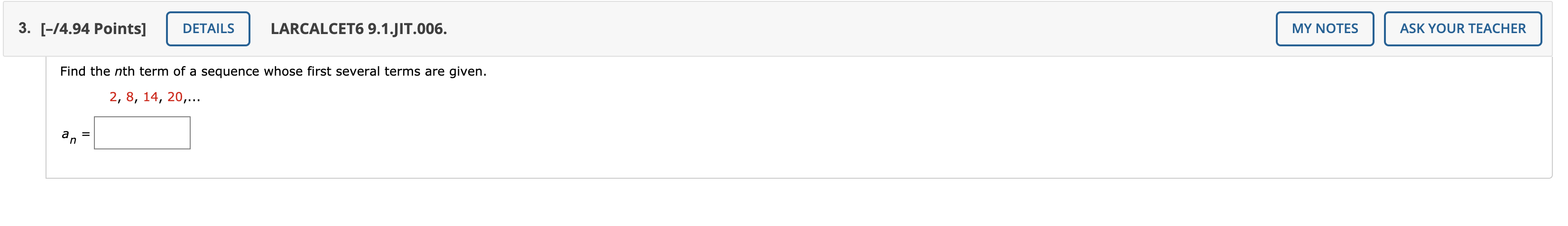 Solved 5. [-74.94 Points] DETAILS EPPDISCMATH5 5.2.023. MY | Chegg.com