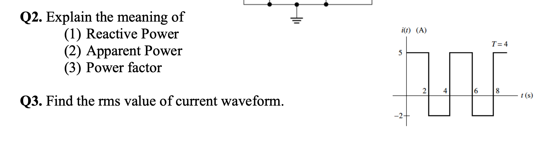 Solved Q2. Explain the meaning of (1) Reactive Power (2) | Chegg.com