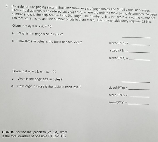 Solved 2. Consider a pure paging system that uses three | Chegg.com