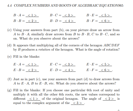 Solved Exercise 4.4.11. (a) Draw a picture of the 6th roots | Chegg.com