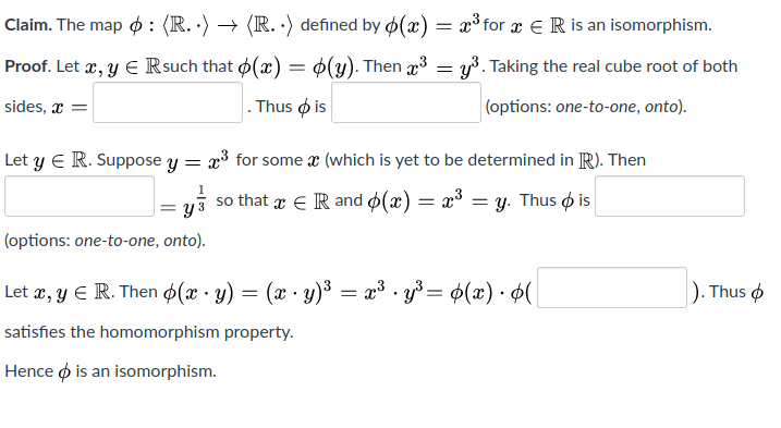 Solved Claim The Map O R R Defined By O X Chegg Com