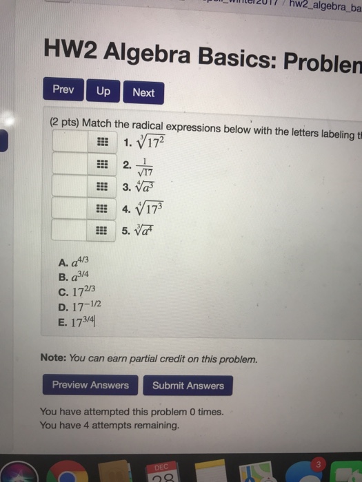 Algebra Archive | December 28, 2017 | Chegg.com