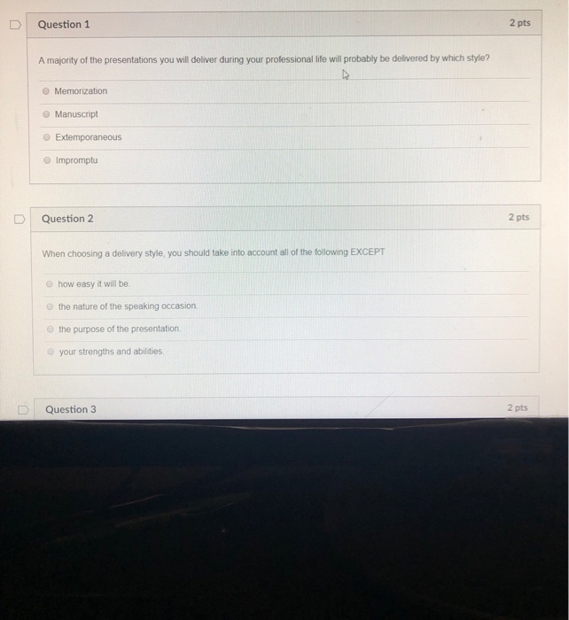 Solved D Question 1 2 Pts A Majority Of The Presentations Chegg