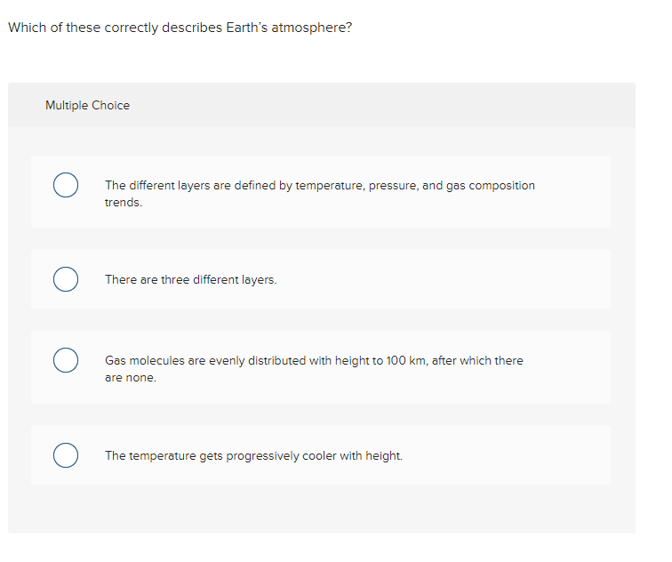 Solved Which of these correctly describes Earth's | Chegg.com