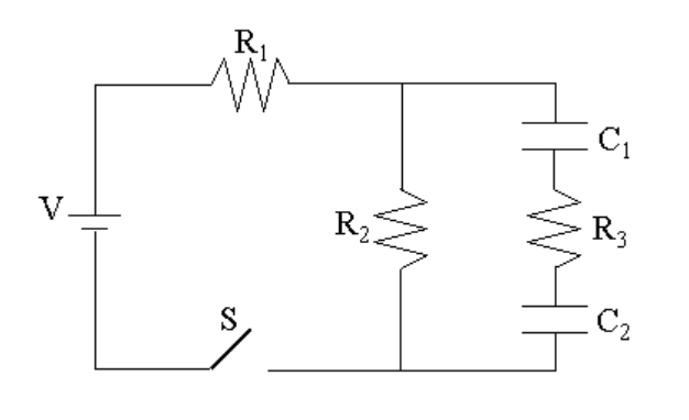 Solved The switch S in the circuit shown below has been | Chegg.com