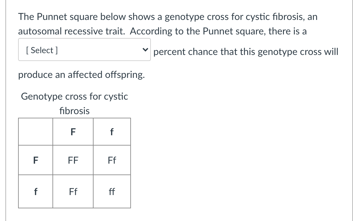 cystic fibrosis punnett square